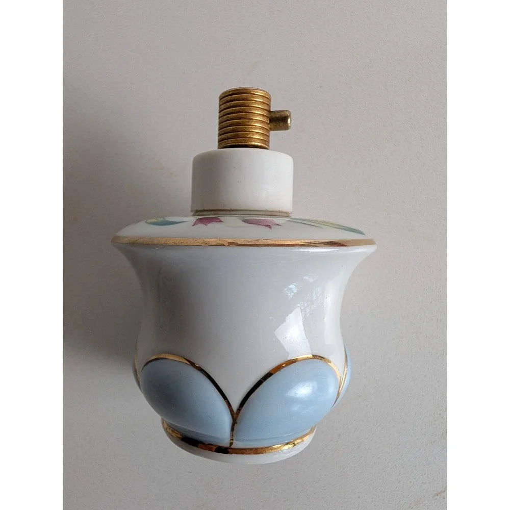 Vintage Price Product Hand Painted Porcelain Perfume Atomizer Floral Gold Trim
